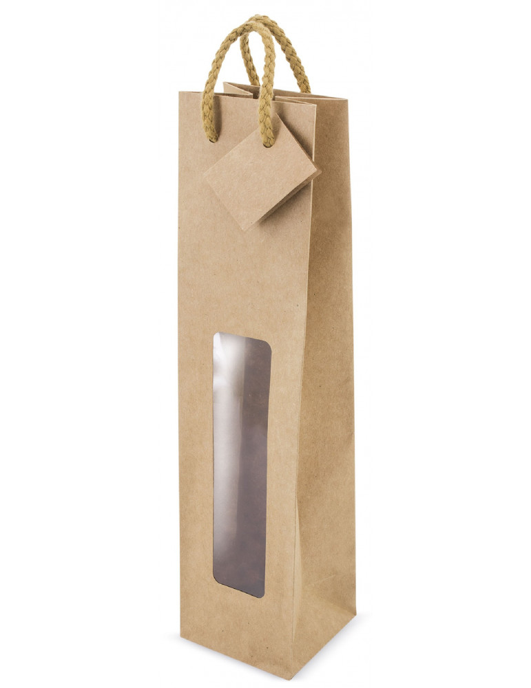 Bolsa Papel Kraft con ventana 1b (Pack 100 uds.) |Accesorios Vino